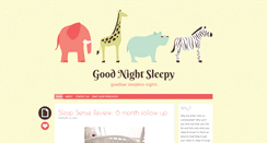 Desktop Screenshot of goodnightsleepy.com