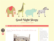 Tablet Screenshot of goodnightsleepy.com